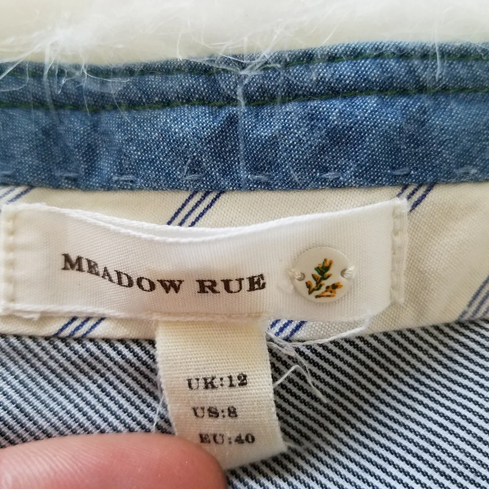 Anthropologie Meadow Rue Madison green striped shorts - Picture 6 of 10